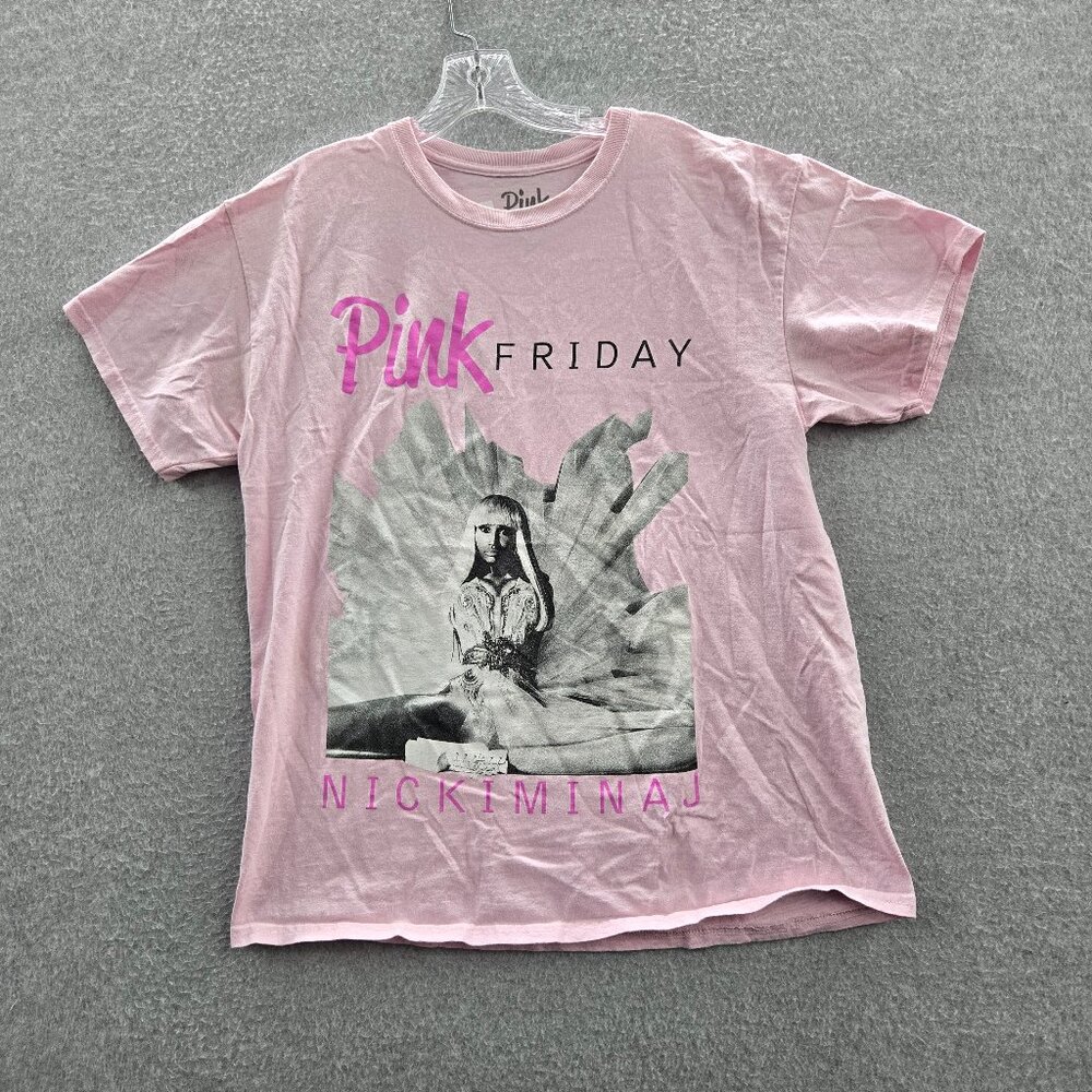 Nicki Minaj‎ Women Top XL Pink Shirt Pink Friday Graphic Short Sleeve Tee